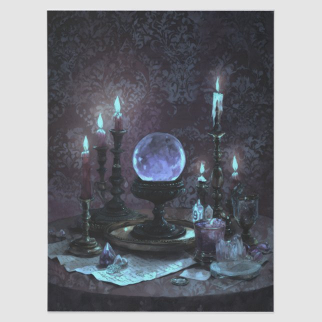 Papel De Seda Dark Elegant Romantic Gothic Table  (Frente )