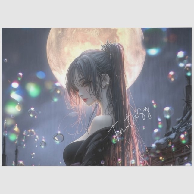 Papel De Seda Dark fantasy girl / Aesthetic (Frente )