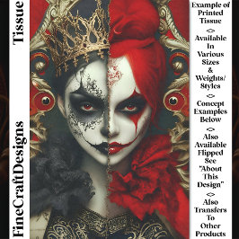 Papel De Seda Dark Fantasy Gothic Queen Art DA4L Decoupage