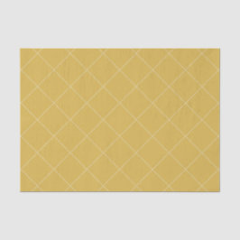 Papel De Seda Dashed Diamond Grid Geometric Mustard Gold