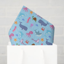 Papel de Seda de Animais Marinhos, Decoupage de Vi