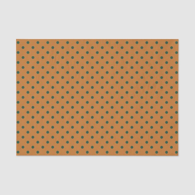 Papel de Seda de Bolinhas de Abóbora (Grande) (Frente )