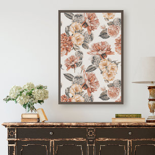 Papel de seda de decoupage floral vintage atenuado