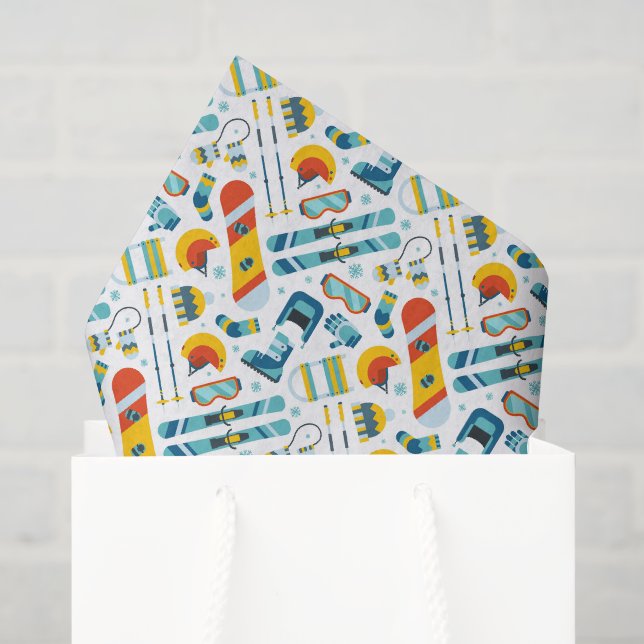 Papel de seda de esqui, Snowboarding (Sacola de presentes)