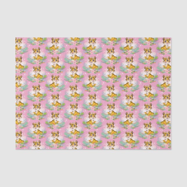 Papel de Seda de Gatinhos Malhados Laranja Diverti (Frente )