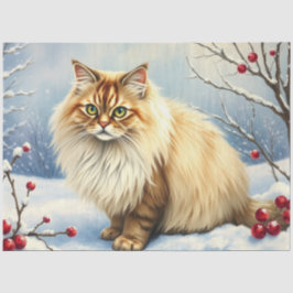 Papel de Seda de Gato de Inverno