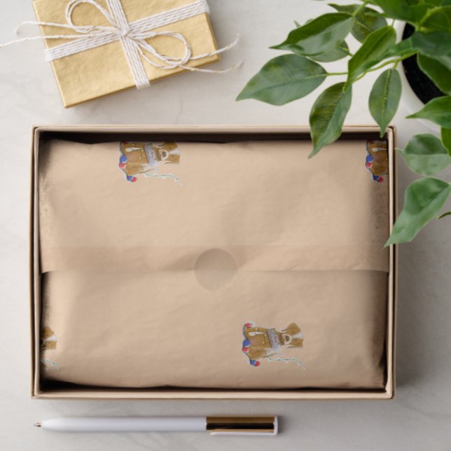 Papel De Seda DE/GB Seidenpapier Hund/Tissue paper dog (Presente)