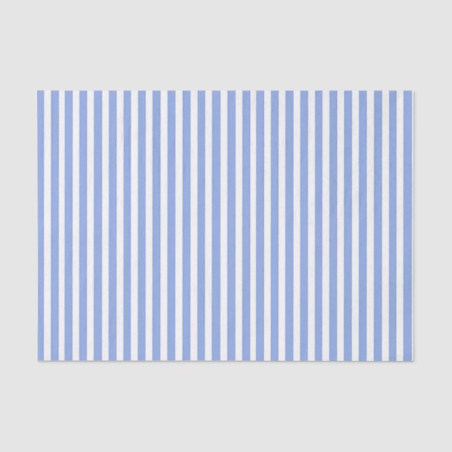 Papel de Seda de Jardim com Listra Vertical Azul (Frente )