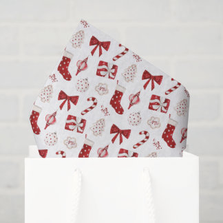 Papel de Seda de Natal Arco Vermelho Embrulho de P