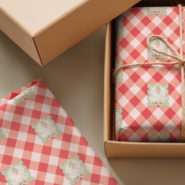 Papel de Seda de Natal com Foto Personalizada (Criador carregado)