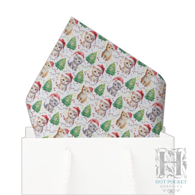 Papel de Seda de Natal com Gatos (Criador carregado)
