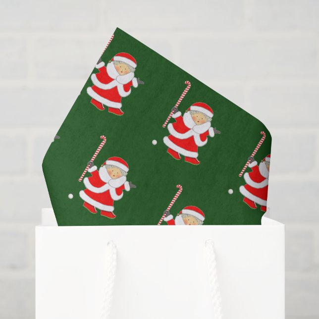 Papel de Seda de Natal de Hóquei em Campo (Sacola de presentes)