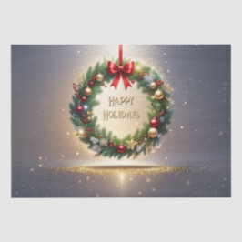 Papel de Seda de Natal Festivo para Coroa de Natal