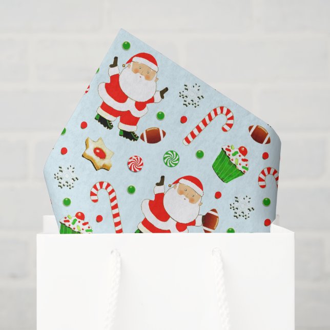Papel de Seda de Presente de Natal de Futebol (Sacola de presentes)