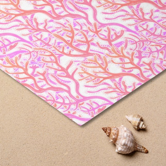 Papel de seda de recife de coral rosa vibrante (Coral Reef Tissue Paper)