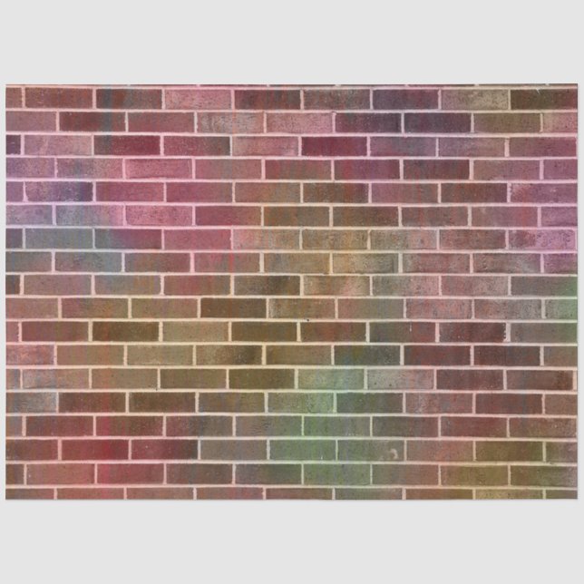 papel de seda de tijolos coloridos (Frente )
