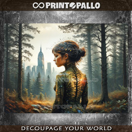 Papel De Seda De volta à Natureza: menina.