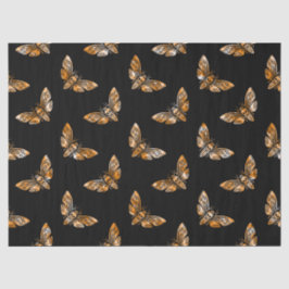Papel De Seda Death's Head Moth Pattern