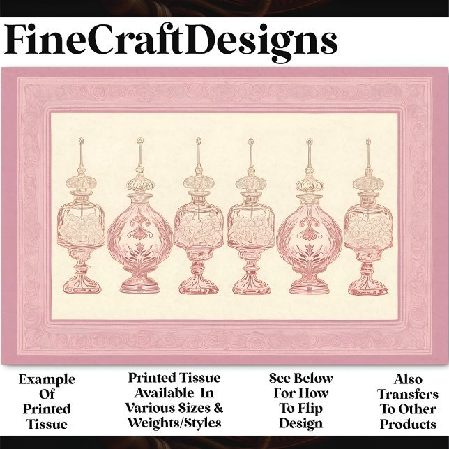 Papel De Seda Decantores de Garrafas de Perfume Rosa Escamoteado (Criador carregado)