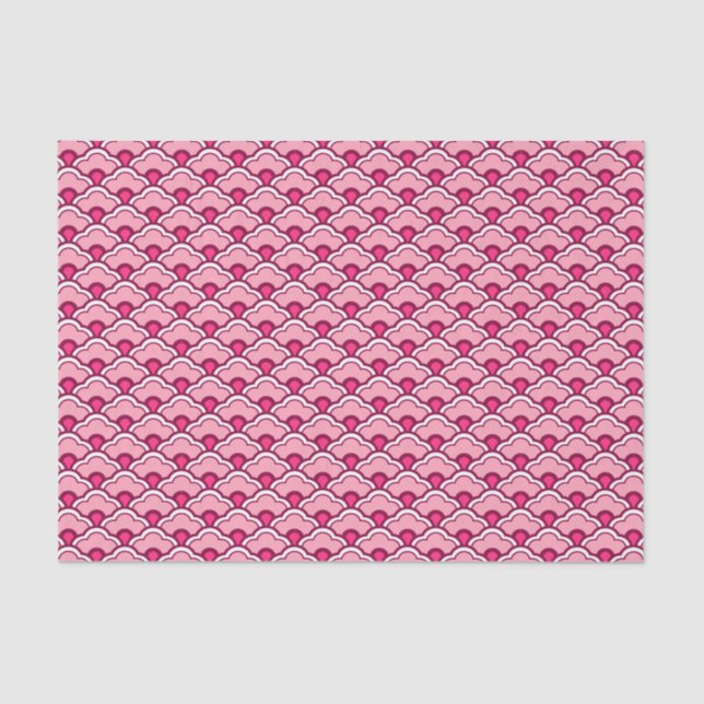 Papel De Seda Deco Chineses Escalços, Fuchsia e Rosas claro (Frente )