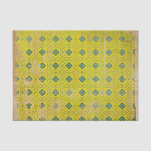 Papel De Seda Deco de Arte Amarela