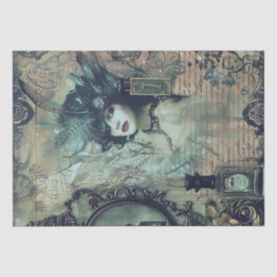 Papel De Seda Deco de Arte de Menina Flapper Perfume de 1920