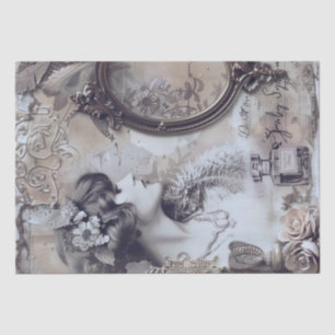 Papel De Seda Deco de Arte de Menina Flapper Perfume de 1920