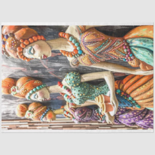 Papel De Seda Deco de Arte de Mulher Imobiliária