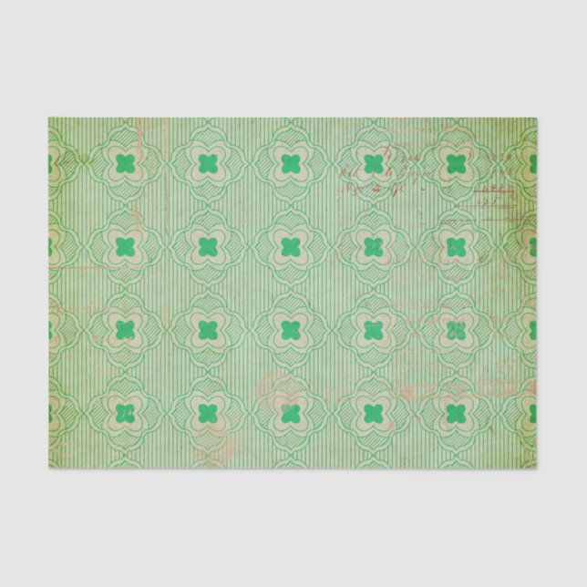 Papel De Seda Deco de Arte Verde em Distância (Frente )