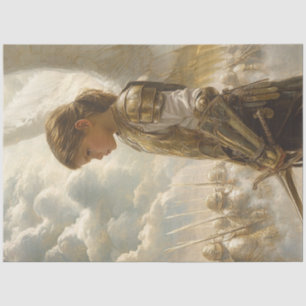 Papel De Seda Decodifica Anjo Angélico Majestoso Pronto para a B