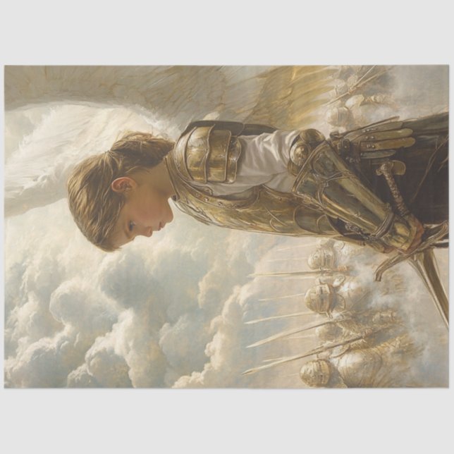 Papel De Seda Decodifica Anjo Angélico Majestoso Pronto para a B (Frente )