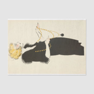 Papel De Seda Decodificação de Arte Flapper da Vintage em 1920