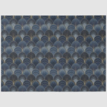 Decodificação de luxo com Arte Azul e Dourada