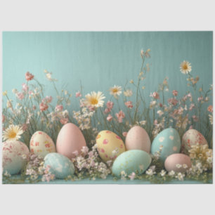 Papel De Seda Decodificação de Ovos e Flores de Páscoa de Pastel