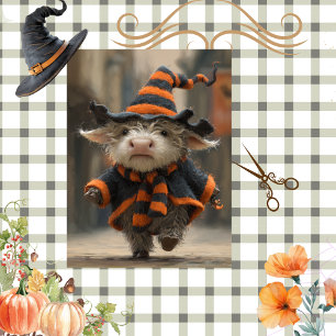 Papel De Seda Decodificar Decado do Dia das Bruxas de Vaca do Hi