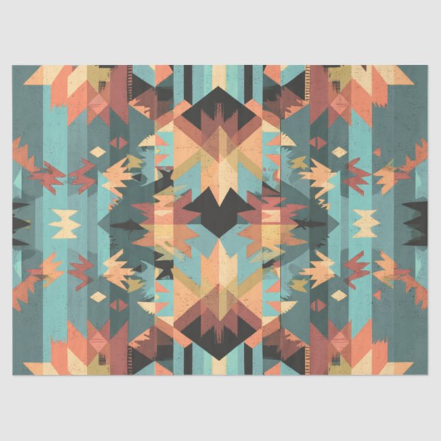 Papel De Seda Decompor Arte Têxtil Indiana Americana (Frente )