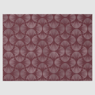 Papel De Seda Decomputação do padrão do ventilador da Maroon
