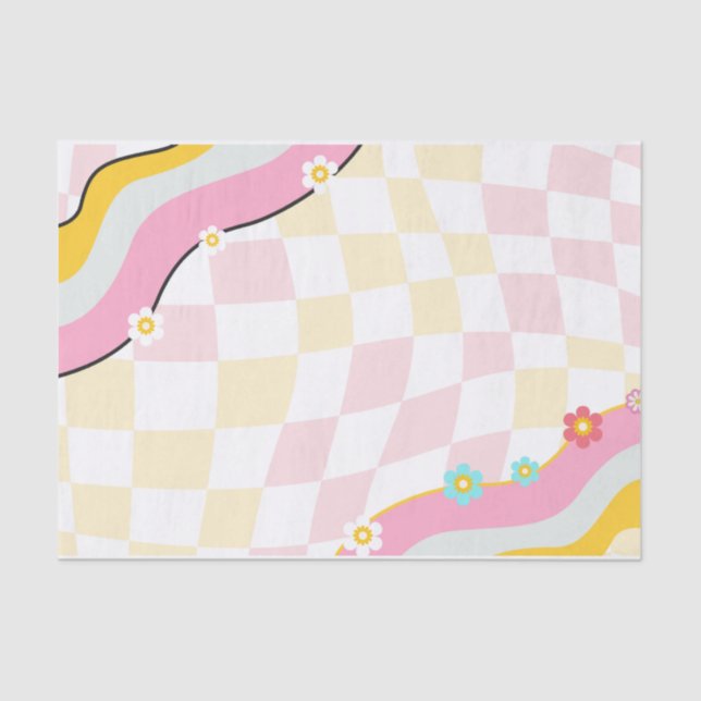 Papel De Seda Decoração de festa de despedida de solteira Groovy (Frente )