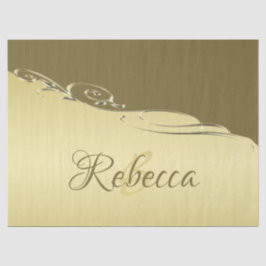 Papel De Seda Decoração de ouro de luxo em ouro militar