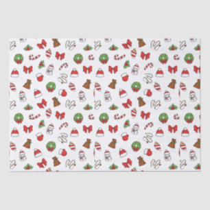 Papel De Seda Decoração Fofa de Natal Chapéu de Papai Noel