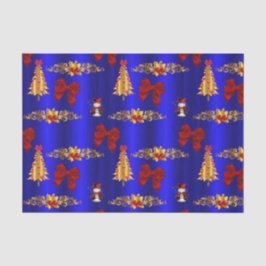 Papel De Seda Decorações de Natal em Azul