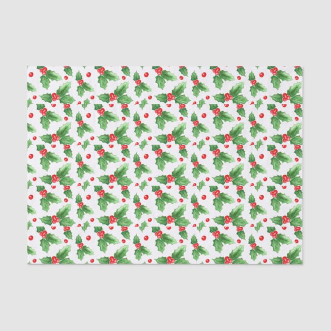 Papel De Seda Decorações do Natal da aguarela e do ano novo (Frente )