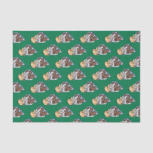 Papel De Seda Decorando uma casa de pão-de-espécie para o Nata