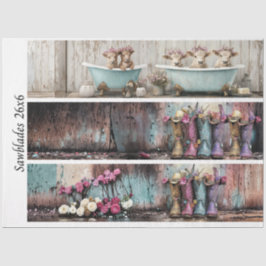 Papel De Seda Decoupage 26x6" Farmhouse Designs for Handsaws