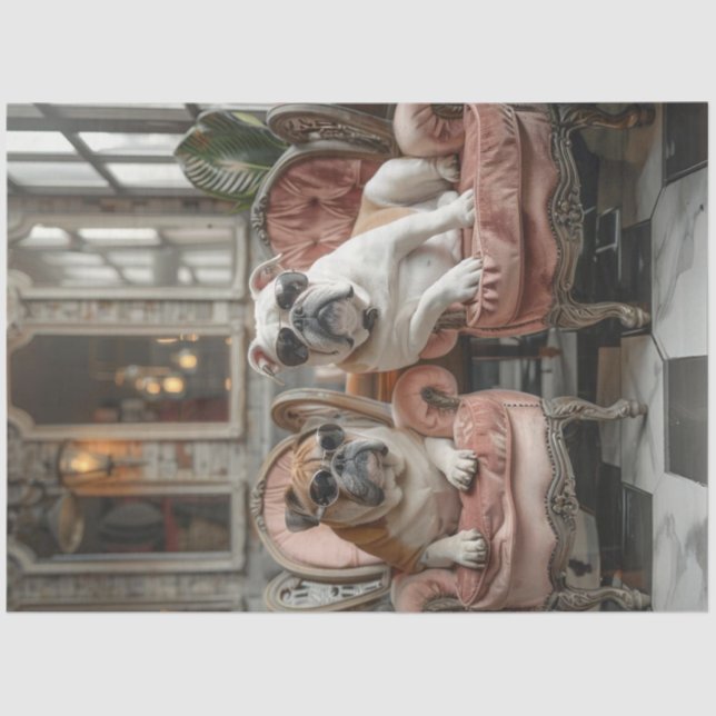 Papel De Seda Decoupage 2 Bolsas de Inglês Legal Óculos de sol (Frente )