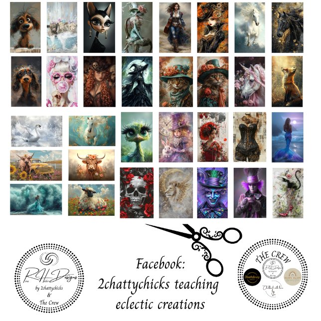 Papel De Seda Decoupage 32 Designs 3x5 Inches Collage Scrapbook (Criador carregado)