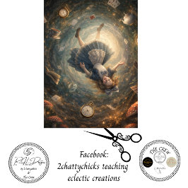 Papel De Seda Decoupage Adventurous Fall Into Rabbit Hole