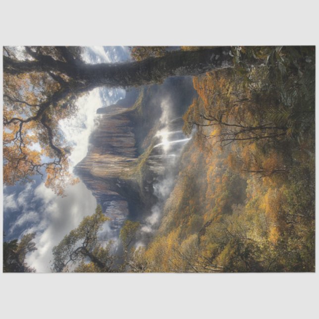 Papel De Seda Decoupage Angel Falls Waterfall Venezuela (Frente )