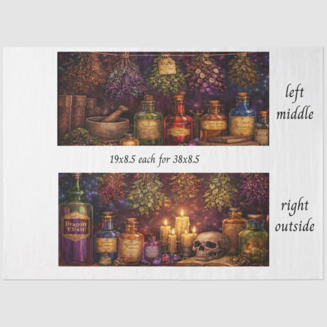 Papel De Seda Decoupage Apothecary Sign  (Frente )