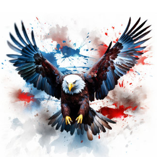 Papel De Seda Decoupage Azul Branco Vermelho Eagle